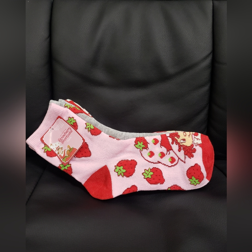 Strawberry Shortcake Quarter Crew Ladied Socks 5pack
